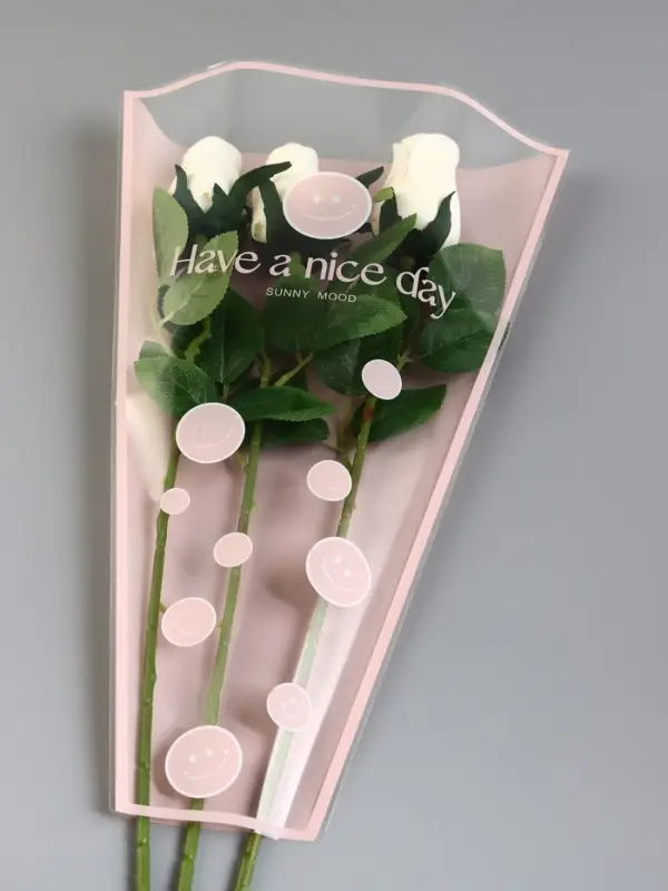 Пакет цветочный Конус, розовый, 28&times;9&times;44 см&plusmn;1 см