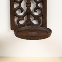 Подсвечник чугун на 1 свечу настенный "Ажур" 24х10х12,5 см Подсвечник чугун на 1 свечу настенный "Ажур" 24х10х12,5 см