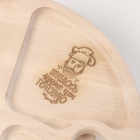 Столик - поднос с менажницей и складными ножками "Целуюсь лучше, чем готовлю" D=30x2 см,