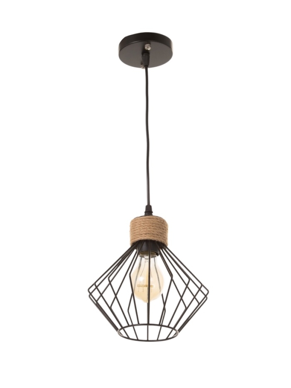 Светильник "Чертеж" 1х40Вт Е27 черный 20х20х20см