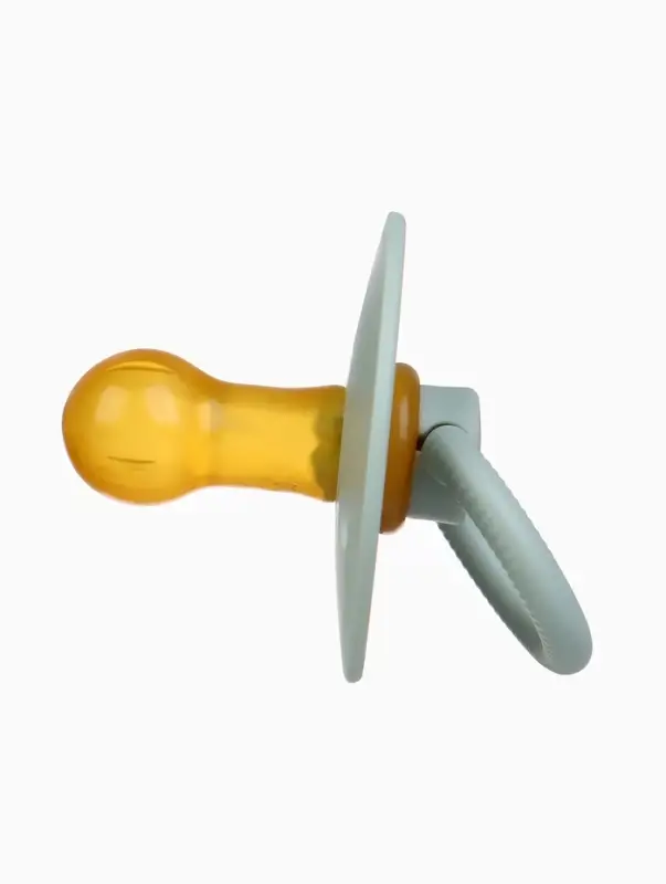 Набор классических пустышек, 2 шт., латекс, зелёный/серый, в контейнере, от 3 мес., M&B