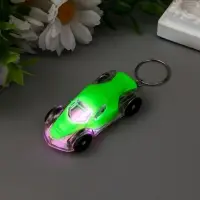 Фонарик брелок для ключей на кольце &laquo;Машина-болид&raquo;, мигает, 6.5&times;1.8&times;2.8 см, МИКС