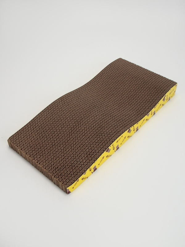 Когтеточка-лежанка "Пижон" из гофрокартона с кошачьей мятой "Волна", 43 х 21 х 3,5 см