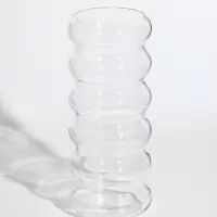 Ваза стекло настольная "Ширли" 24х10х10 см, прозрачный