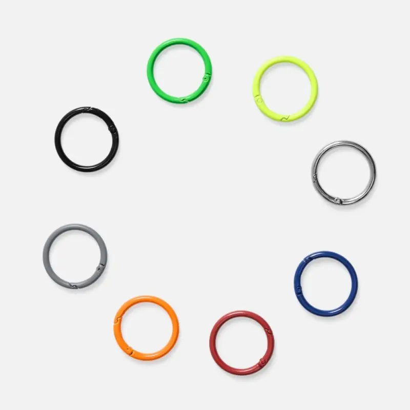 Карабин-кольцо Claus, L, желтый неон