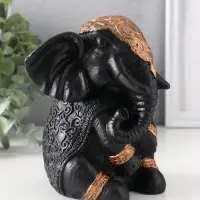 Фигура &laquo;Слон индийский большой&raquo;, 14&times;12&times;12 см, чёрная