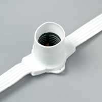 Гирлянда &laquo;Белт-лайт&raquo; 50 м, IP65, 5W, белая каучуковая нить, шаг 15 см, Е27 (без ламп), 220 В