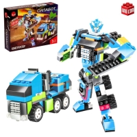 Конструктор-трансформер «Грузовик», 119 деталей, цвет синий Конструктор-трансформер «Грузовик», 119 деталей, цвет синий