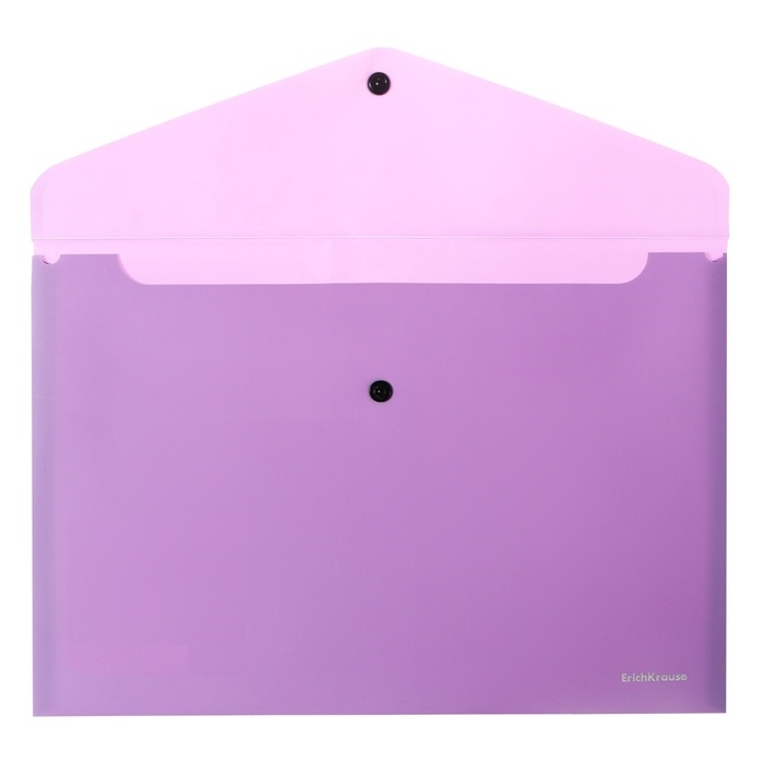 Папка-конверт на кнопке А4, 180 мкм, ErichKrause Soft Manga, непрозрачная, тиснение "софт-тач", МИКС