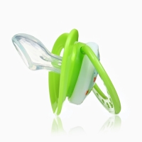 Пустышка ортодонт., с колпачком и держателем, от 0 мес., цвет Зеленый / Синий