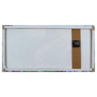 Часы-картина настенные, на холсте, интерьерные "Сирень и бабочка", бесшумные, 40 х 76 см