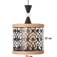 Светильник "Узор" 1х40Вт Е27 черный 23х23х22см