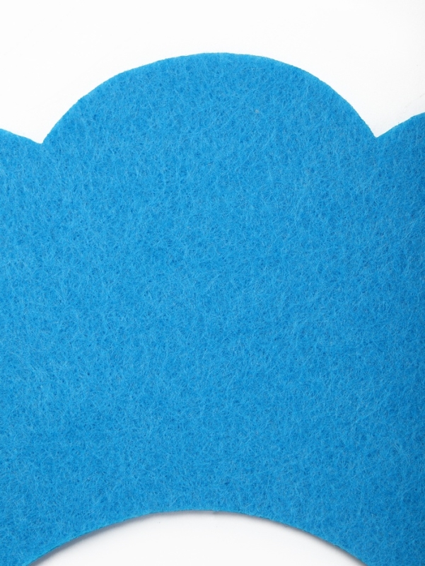 Ветеринарный воротник из фетра "Ромашка", размер L, синий