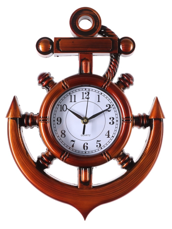 Часы настенные интерьерные &laquo;Якорь&raquo;, плавный ход, 28.5&times;29 см, циферблат d-12.5 см