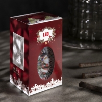 Светодиодная фигура &laquo;Фонарь с Дедом Морозом&raquo; 6 &times; 13 &times; 6 см, пластик, батарейки AG13х3 (в комплекте), свечение тёплое белое