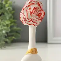 Фигура "Дама" размер 13х5 см, цвет белый с росписью, гипс