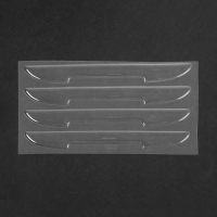 Накладка на двери, 15&times;1,7 см, противоударная, прозрачная, набор 4 шт