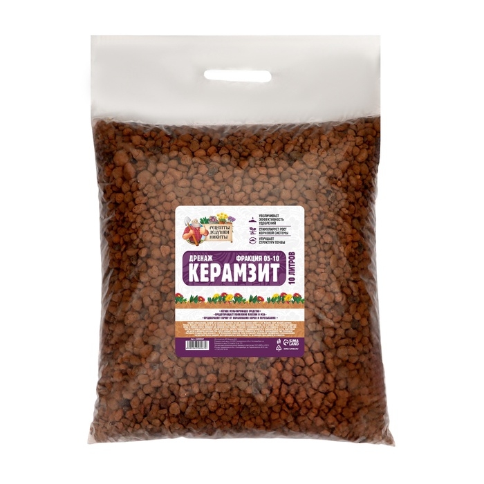 Дренаж Керамзит Дренаж Керамзит "Рецепты Дедушки Никиты" фр 5-10, 10 л
