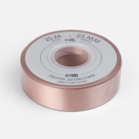 Лента атласная двухсторонняя №812 25мм*25&plusmn;1м телесный TR