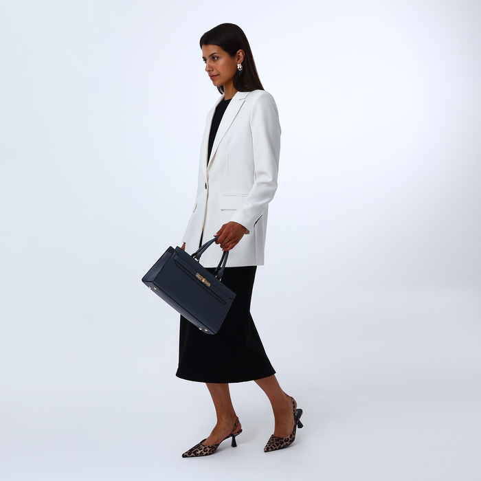 Сумка женская на молнии, TEXTURA, средний размер, цвет серый