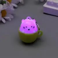 Фонарик свет на кольце "Зверёк в скорлупе" МИКС 3,8х3,3х3 см