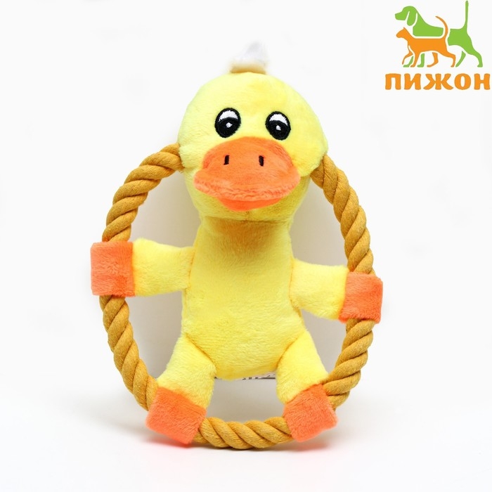 Игрушка текстильная "Цыплёнок в кольце", 18 х 13 см