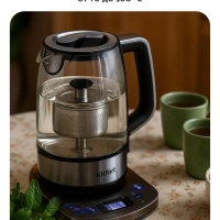 Чайник электрический стеклянный с подсветкой КТ-8717 - 1.7 л