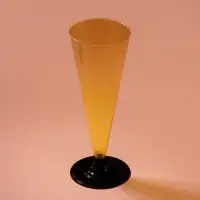 Фужер пластиковый одноразовый &laquo;Конус&raquo;, 150-180 мл, жёлтый