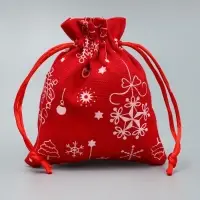 Мешочек подарочный холща &laquo;Морозко&raquo;, 10 х 12 см +/- 1.5 см
