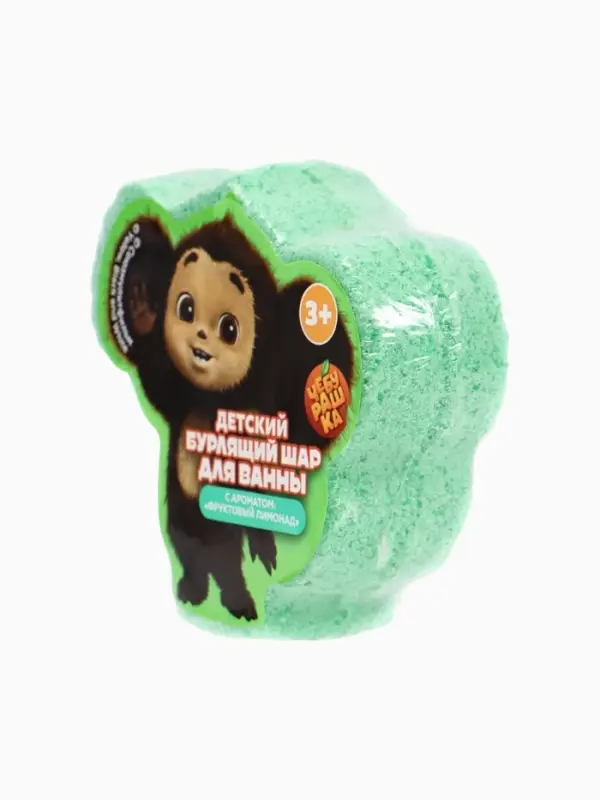Бомбочка для ванны формовая детская, 120 г, Чебурашка