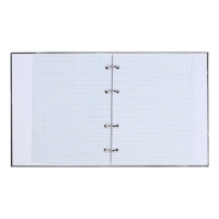 Тетрадь на кольцах A5 120 листов в клетку Calligrata "Мрамор чёрный" обложка 7БЦ, без вырубки под кольца, блок офсет