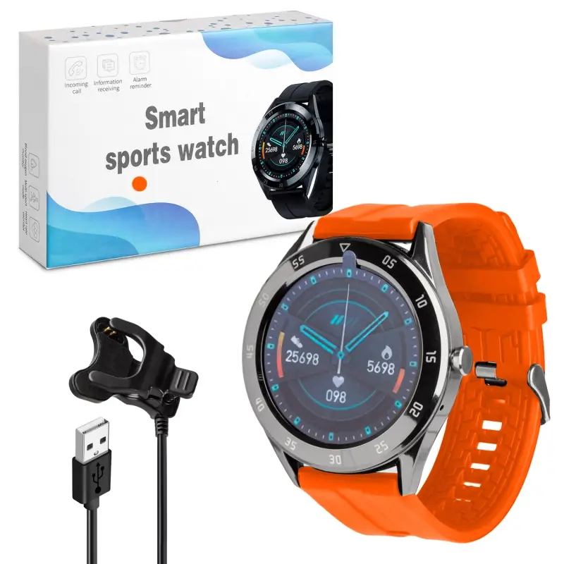 Фитнес-браслет Y10 оранжевый+серебро (БЕЗ ВОЗВРАТА И ОБМЕНА)