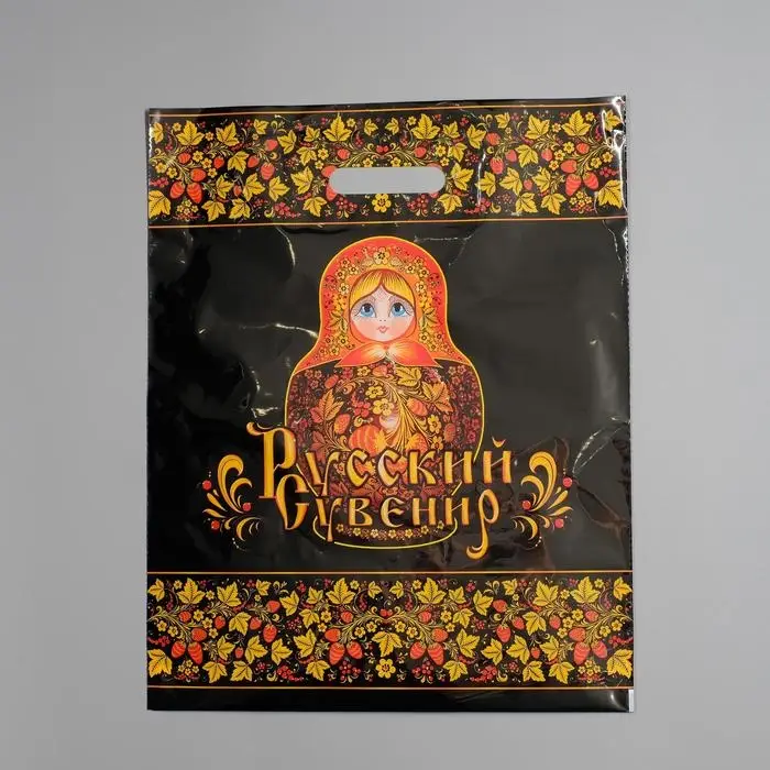 Пакет &laquo;Матрешка&raquo;, полиэтиленовый с вырубной ручкой, 38&times;47 см, 60 мкм