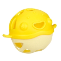 Прорезыватель силиконовый для зубов с погремушкой Крошка Я &laquo;Рыбка&raquo;, в кейсе, желтый