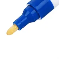 Маркер-краска, лаковый наконечник, пулевидный 4 мм, ширина линии 2.5 мм, синяя, цена за 1 штуку