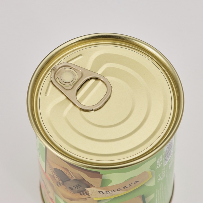 Подарочные носки в банке &laquo;Стальная выдержка!&raquo;, (внутри носки мужские, цвет чёрный)