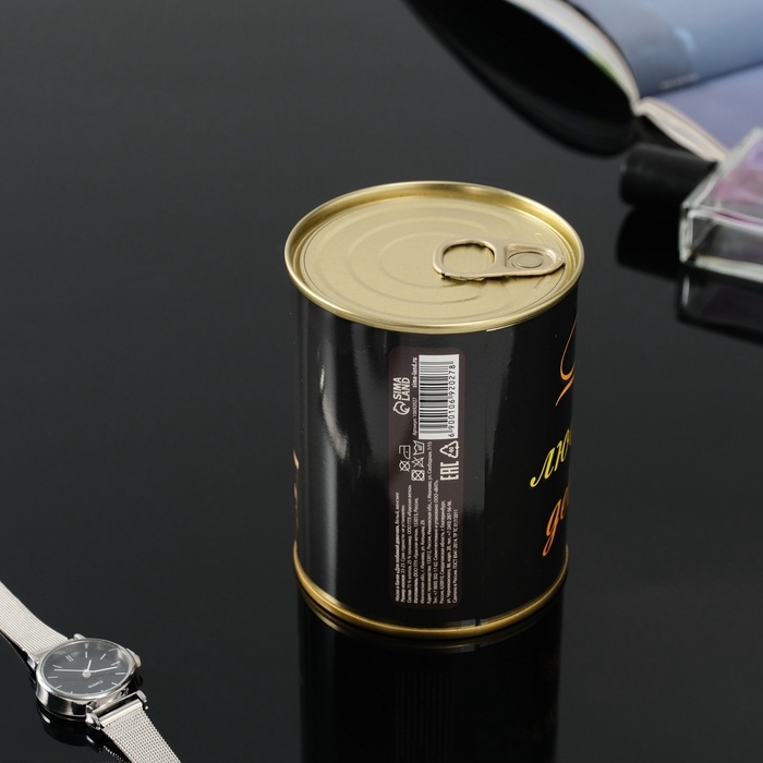 Подарочные носки в банке &laquo;Для любимой девочки&raquo;, (внутри носки женские, цвет белый)