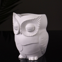 Кашпо "Сова" 10х7 см, натуральный