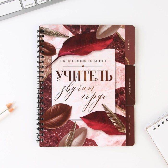 Планинг-ежедневник на спирали с разделителями &laquo;Учителю: Учитель звучит гордо&raquo;, А5, 45 листов