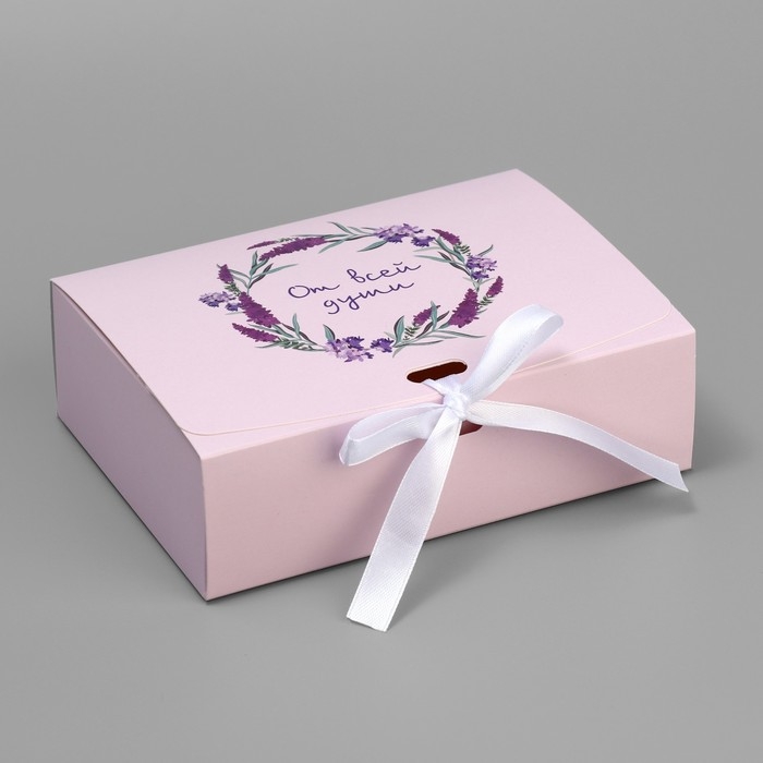 Коробка подарочная складная, упаковка, &laquo;От всей души&raquo;, 16.5 х 12 х 5 см