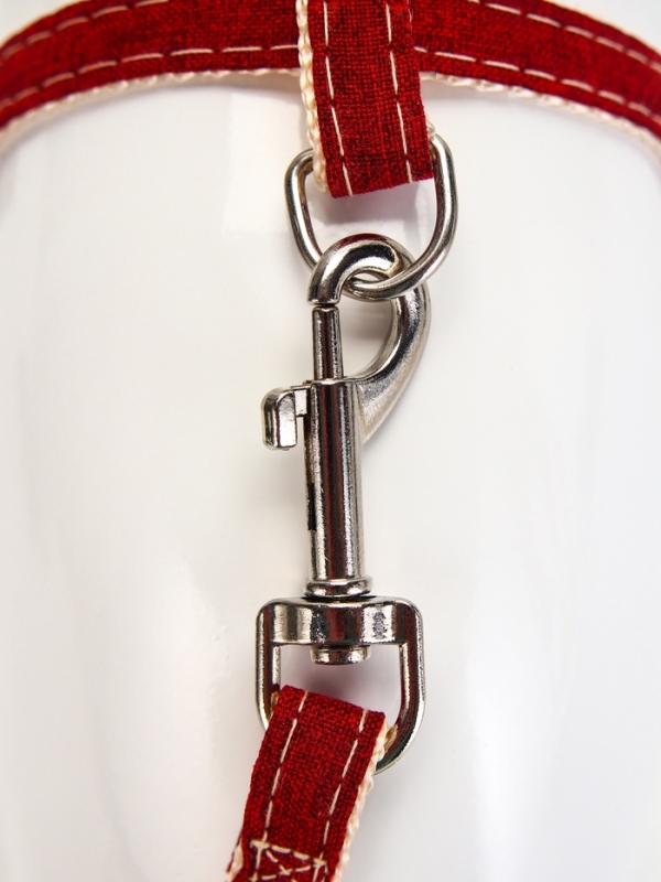 Комплект амуниции "Жаккард", поводок 120 х 1 см, красный