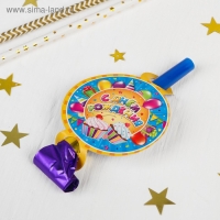 Язычки-гудки &laquo;С днём рождения&raquo;, сладости, набор 6 шт.