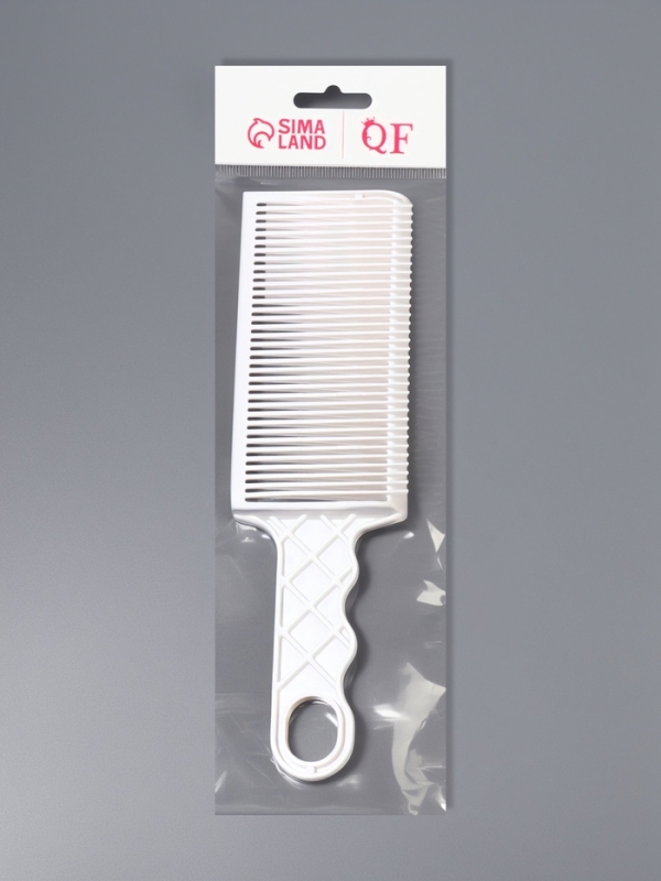 Расчёска для барбера, для стрижки под машинку, 22&times;6.5&times;1.5 см, белая