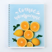 Тетрадь в клетку, 96 листов А5 на спирали, &laquo;Сочное настроение&raquo; ,обложка мелованный картон 230 г внутренний блок №1, белизна 96%