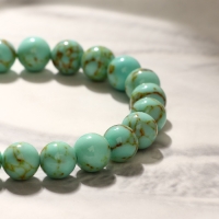 Браслет с подвеской МИКС шар №8 &laquo;Старая Бирюза&raquo;