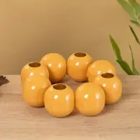 Подсвечник на 4 свечи "Бусы" с 8 сферами, песок 19х19х5,5 см