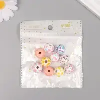 Бусины для творчества дерево "Ассорти цветочков" набор 10 шт 1,6х1,6х1,6 см