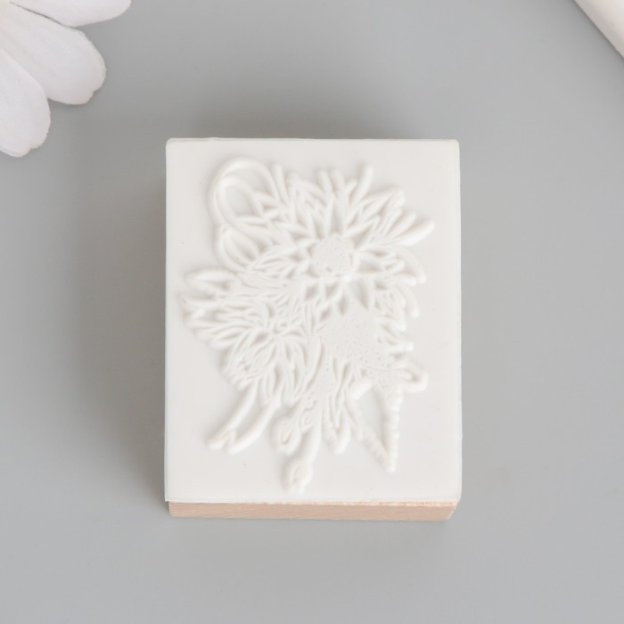 Печать дерево, резина Печать дерево, резина "Букет с лентой" 5х4х2,5 см