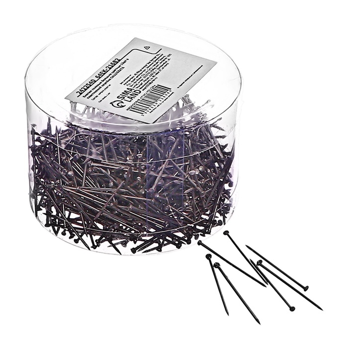 Булавки цельнометаллические Calligrata, 25 мм, 150 штук, гвоздики