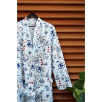 Халат мужской Этель "Капитан" рукав 3/4, размер 50-52, вафля 200г/м2, 100% хлопок Халат мужской Этель "Капитан" рукав 3/4, размер 50-52, вафля 200г/м2, 100% хлопок